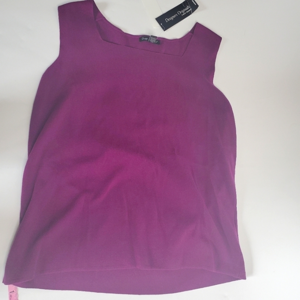 Designer Originals 2X Purple Sweater Vest
